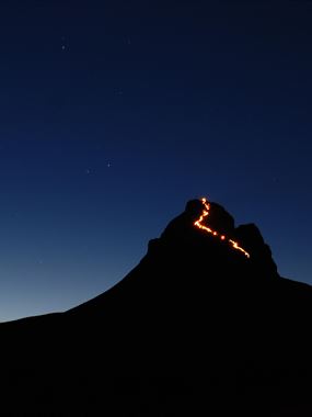 Alpine fire at the Mittagspitze